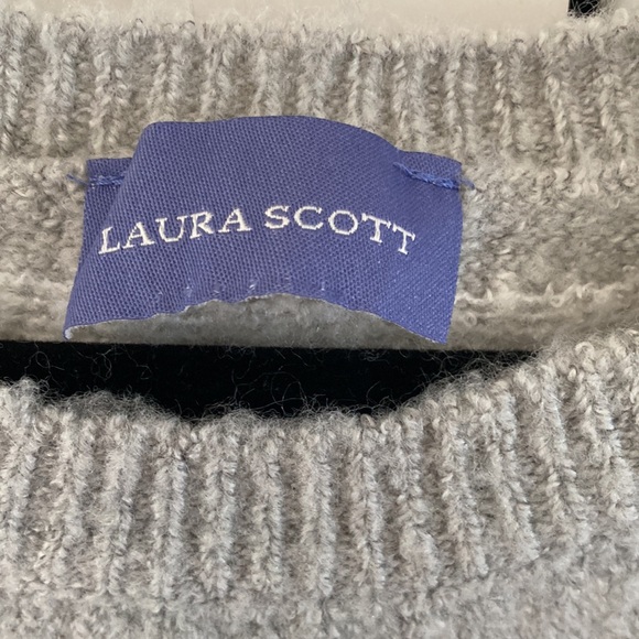 Laura Scott Fairisle Style Crewneck Sweater Size L (size tag missing) - Picture 2 of 5